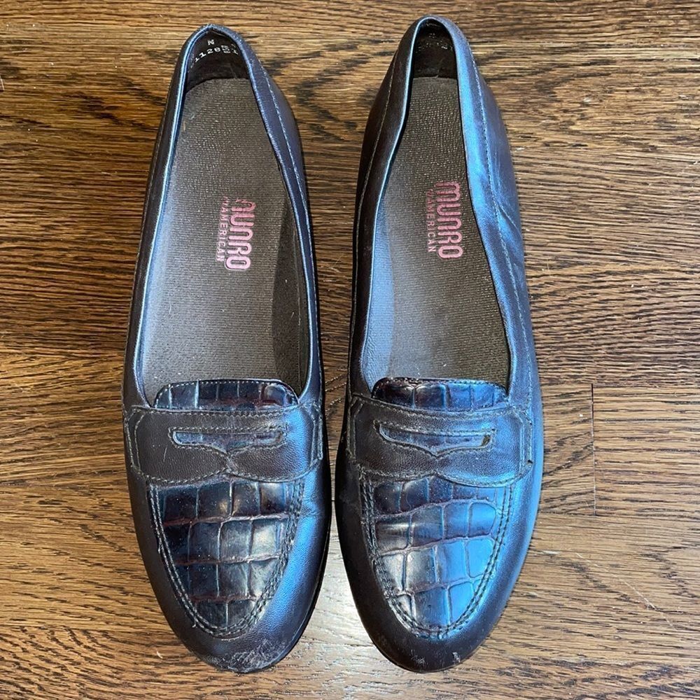 ‎Munro dark brown penny loafers